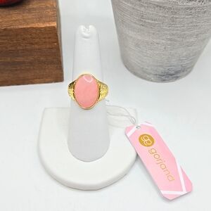 Gorjana Gold Power Gemstone Ring - Love Rose Quartz